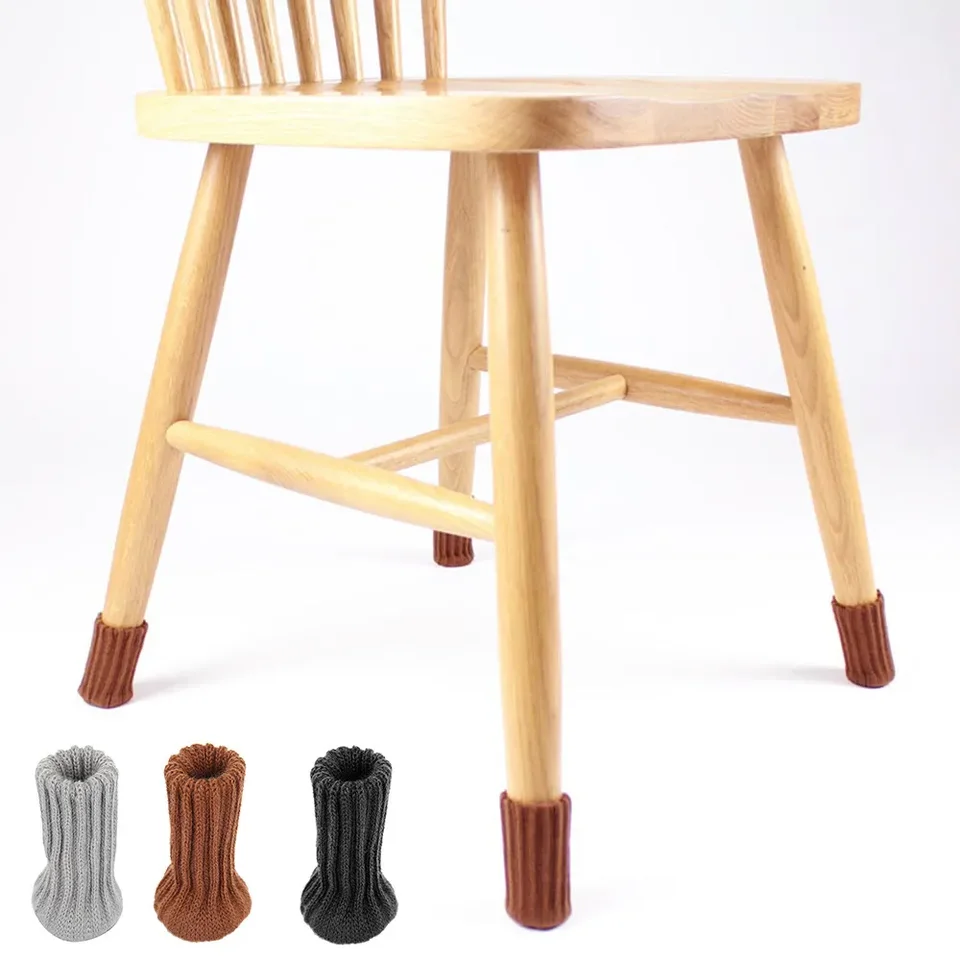 48 Pcs Brown Chair Leg Socks – Super Stretchy Floor Protectors For Hardwood, No Scratch, No Slip - View #3