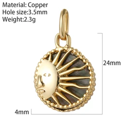 Bohemian Gold Sun Moon Star Charms (AC220115G7)