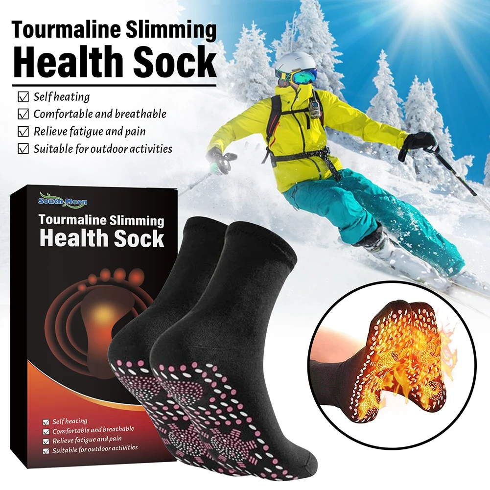 Winter Warm Magnetic Thermal Socks Comfortable Non-slip Foot Heated Socks Anti-Fatigue Arch Support Camping Hiking Skiing self heating socks ski socks