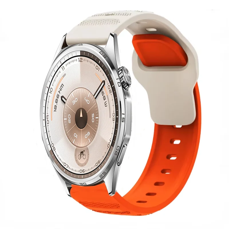 Silicone Watch Strap, 22/20mm Adjustable Bracelet, Universal Fit
