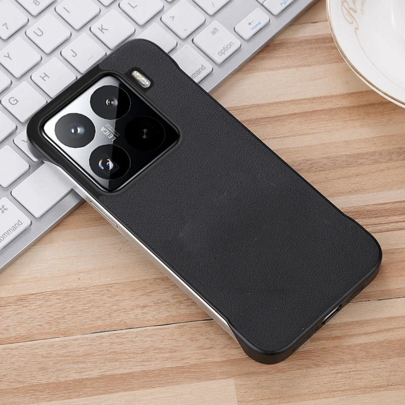 Premium Soft PU Leather Frameless Shockproof Phone Case with Hard PC Protection