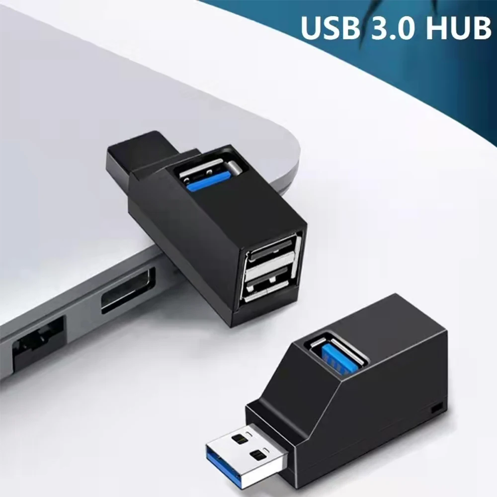 USB 3.0 허브 5Gbps 고속 데이터 전송 3 포트 USB 분배기, 컴퓨터 노트북 도킹 스테이션 어댑터 PC 액세서리