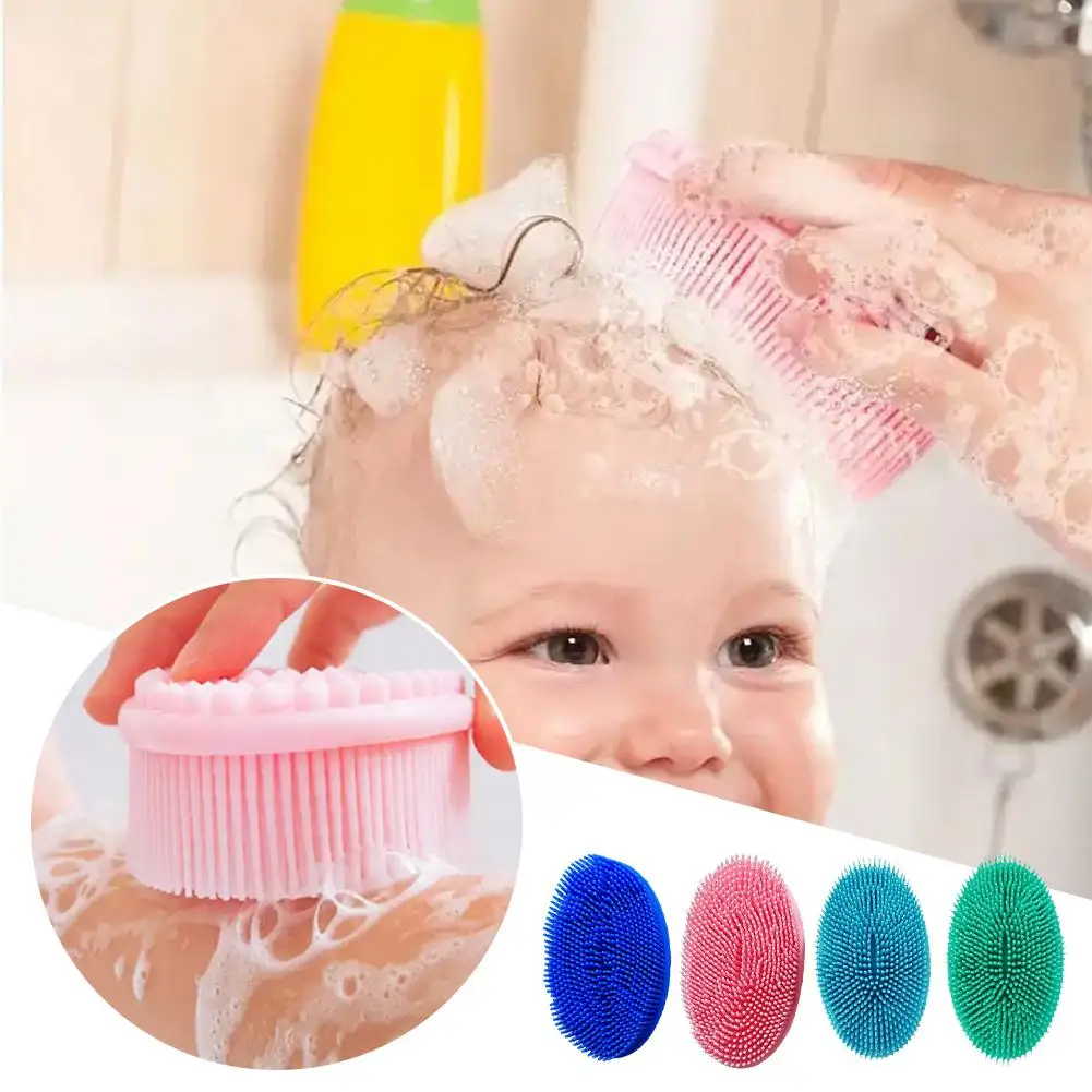 

2 In 1 Silicone Body Scrubber Soft Silicone Scalp Massager Great Body Tool Deep Double-Sided Cleansing Brush Shampoo Foam B T3J4