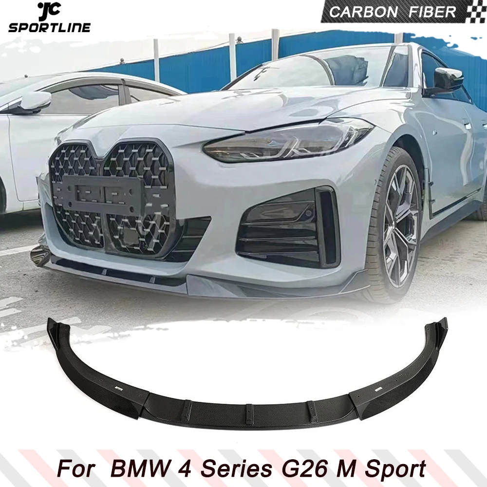 BMW 4シリーズi4g26 mスポーツgranクーペ2021-2023用カーボンファイバーリアバンパーブレード,車のフロントバンパー