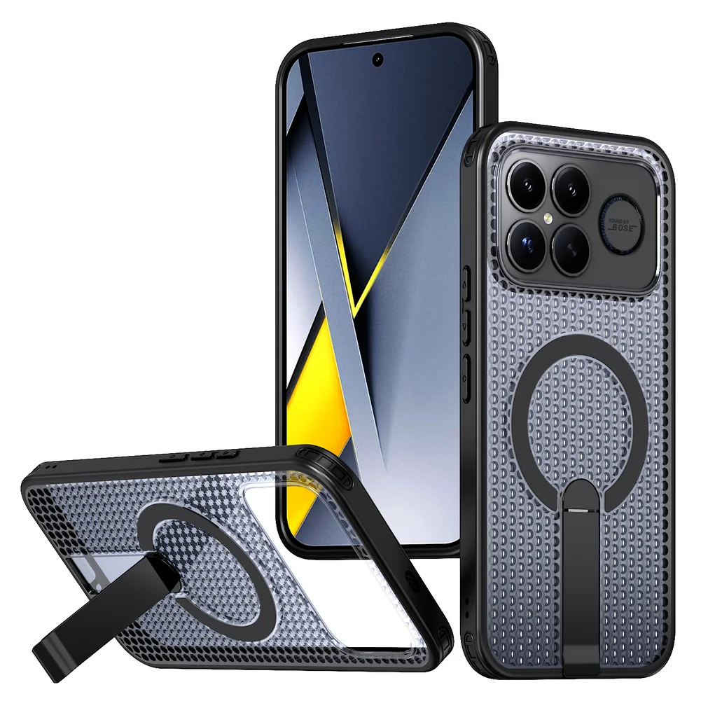 Honeycomb Cooling Stand Holder with Magnetic Ring Case - Premium Protective Cover