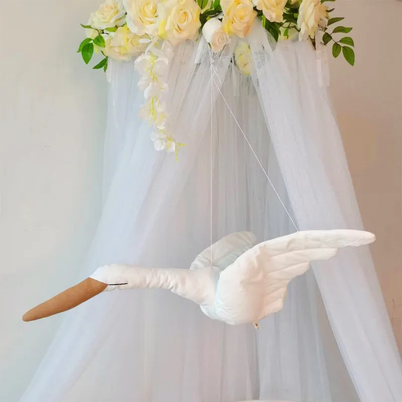 Peluche Cigno Bianco 65 Cm - Morbido Giocattolo A Forma Di Anatra/Cigno - Cuscino Abbracciabile Per Bambini E Adulti - Regalo Natale Compleanno - 4