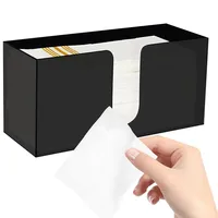 Clear Acrylic Countertop Paper Towel Dispenser Stylish Folded Napkin Holder Compact and Space Saving Design 1