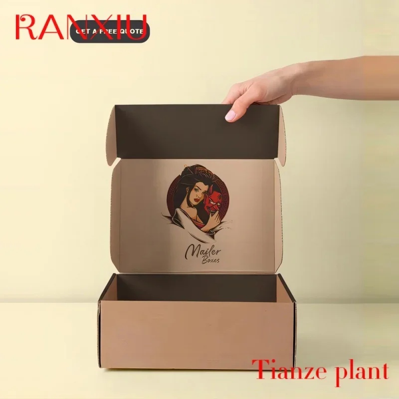 

Custom free design custom logo cardboard print fold gift mailing shipping paper packaging mapler corrugated box