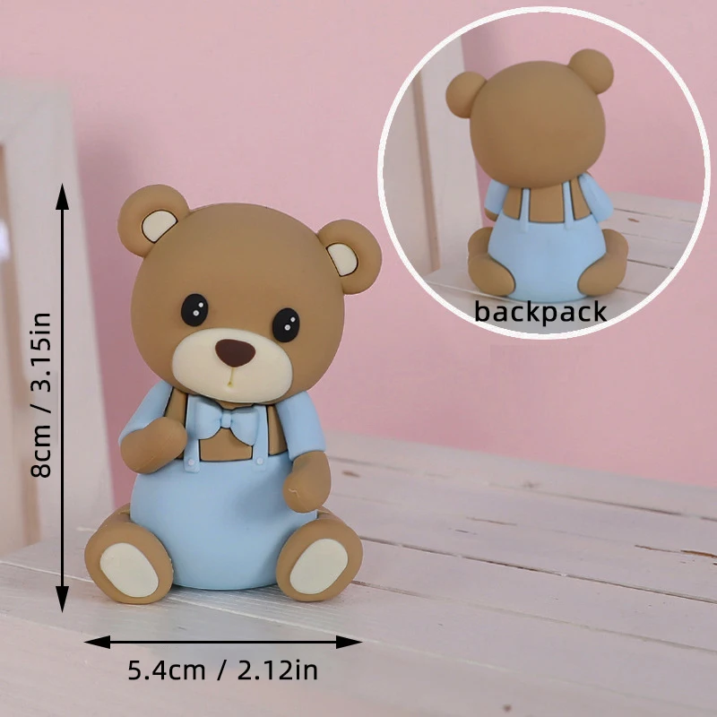 Baby Taarttopper Set - Beer, Regenboog, Wolk & Ster Decoraties