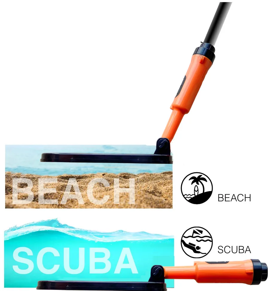 Waterproof Dive Metal Detector Folding Version Pulse Coil Underwater Pulse Scan Pinpointer Q20 Scuba Detecting 5