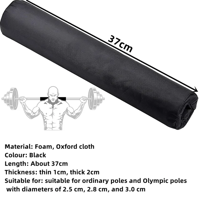 Barbell Squat Pads for Weight Lifting Neck & Shoulder Protector Pad with Securing Straps Lunges & Hip Thrusts Foam Barbell Pad 6