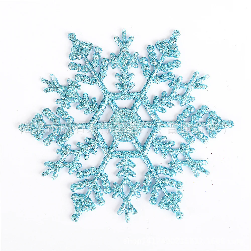 12/6pcs Simulation Snowflakes Christmas Tree Hanging Ornament Christmas Fake Snowflakes Winter Party Navidad New Year Decoration