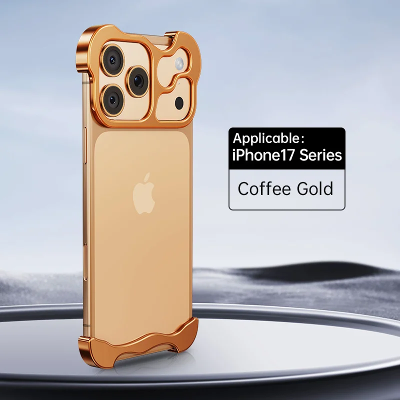 Luxury Irregular Metal Bumper Shockproof Phone Case with Plating Ultra-Thin Design
