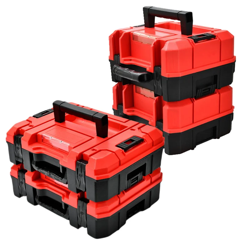 Stackable Tool Box Tool Bucket Suitcase Large Empty Tools Organizer Dril Storage Tool Box Organizer Box Car Plastic Tool Case