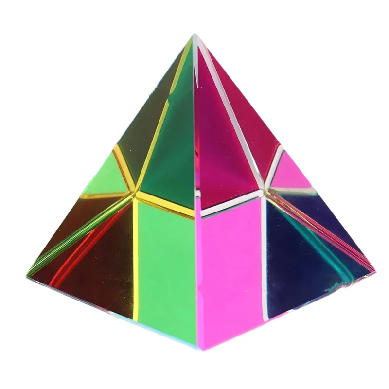 Color Cube Crystal Prism Desktop Toy Office Desk Ornament Toy Optical Equipment Scientific Experimental Materials Fun Toys