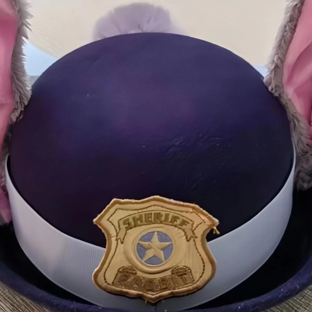 Sheriff-Hut mit biegbarem Hasenohren, Film, Cosplay, Kostümzubehör, Halloween-Kostüm, Party, Anime, Kaninchen, Polizist, Kopfbedeckung – Detail 11