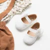 Spring Summer Newborn Baby Girl Shoes Bowknot Rubber Sole Anti-Slip First Walker Toddler Performance Dance Baby Shoes for Girl 2