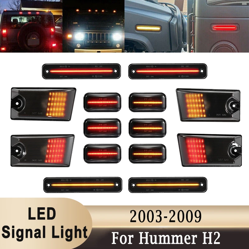 ハマーh2用信号灯,フロントおよびリア,14個,2003-2009 - AliExpress