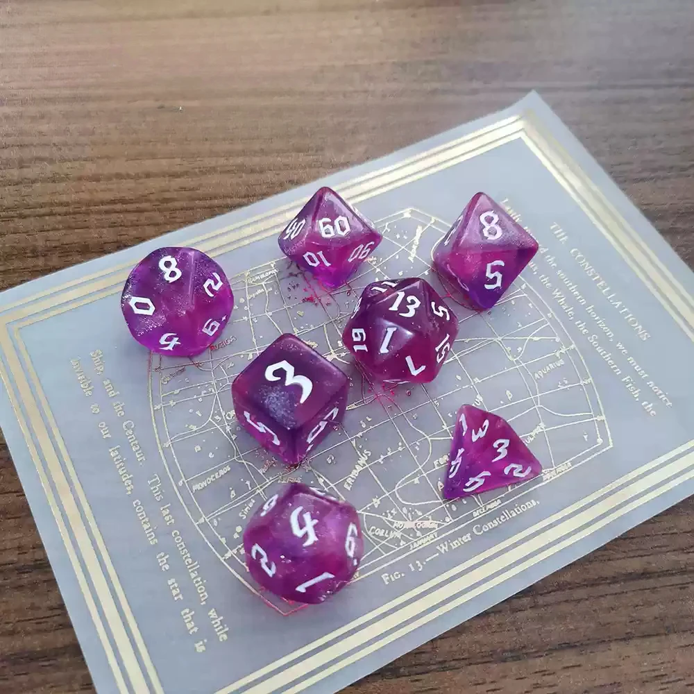 DND Dice 7pcs/lot Mixing Colors Multi-sided Dice Set for Role Playing Board Games Table Games DND RPG TRPG Polyhedral