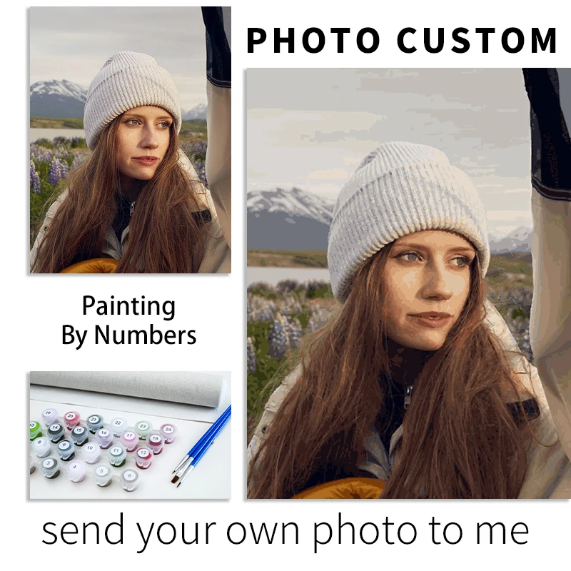 PhotoPaint By Numbers Adults Family Portraits And Pet Coloring By Numbers Home Decor Artwork Photo painting by numbers kits,painting by numbers