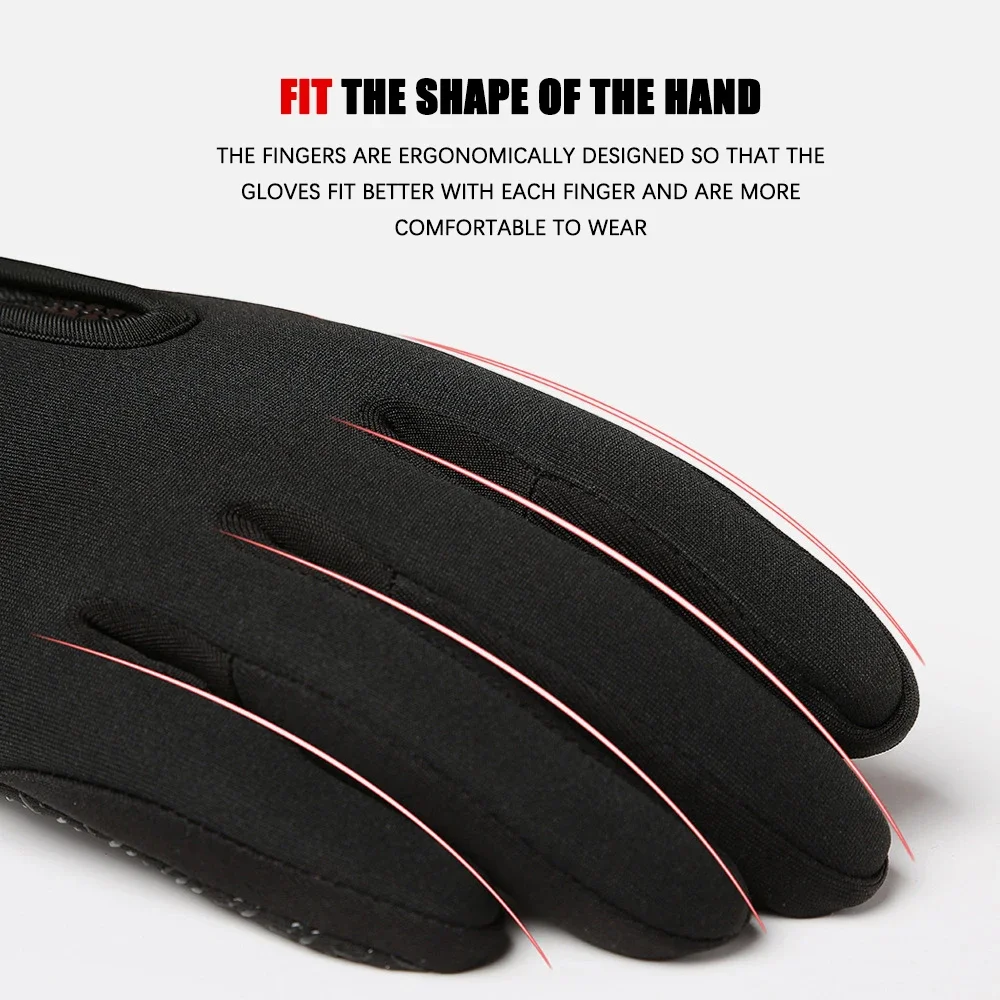Winter Men's Gloves Warm Touchscreen Sport Fishing Splash-proof Skiing Army Cycling Snowboard Nonslip Zipper Women Gloves 4