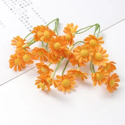 Daisy Artificial Silk Flowers - Elegant Home and Event Decor Blooms - 20PCS (Orange)