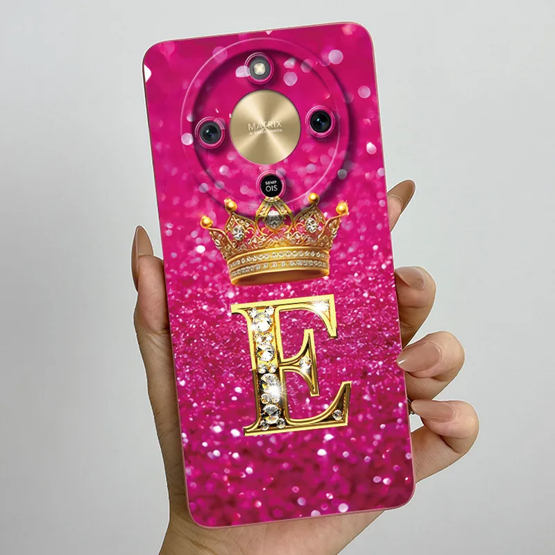Fashion Initial Letter Couple Phone Case | Soft Silicone TPU Lens Protective Casing