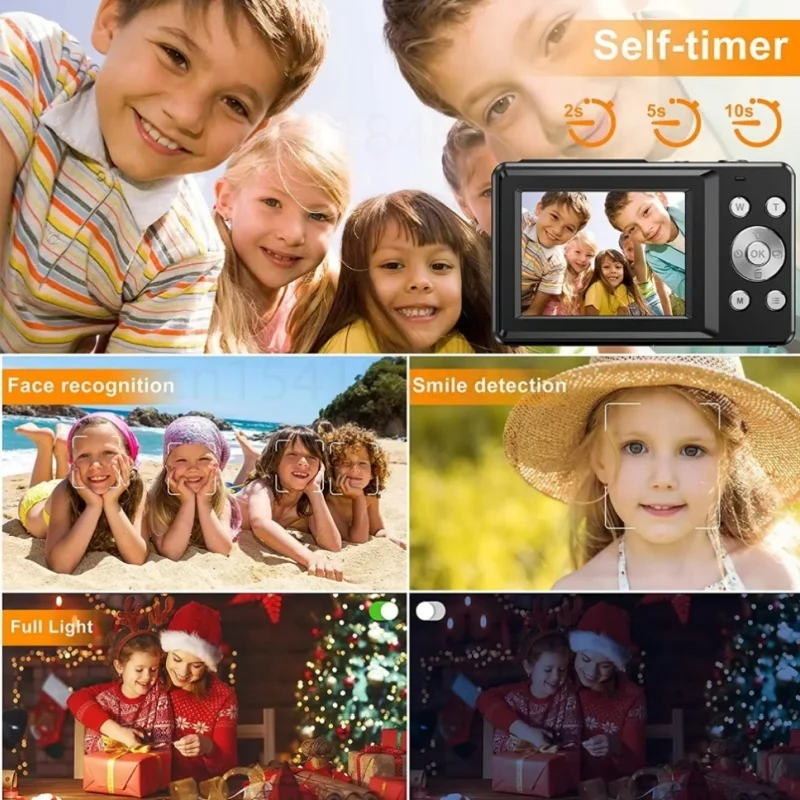 HD 1080P 2.4 inch Mini Digital Camera Rechargeable Video Recorder 16x Zoom Compact 44MP Cameras For Kids Beginner Camera Gifts 3