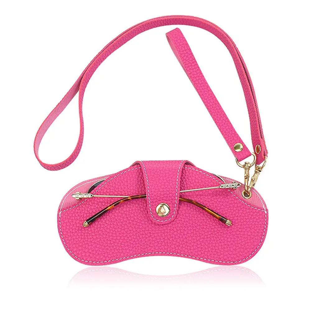 Buckle Design PU Leather Glasses and Sunglasses Case