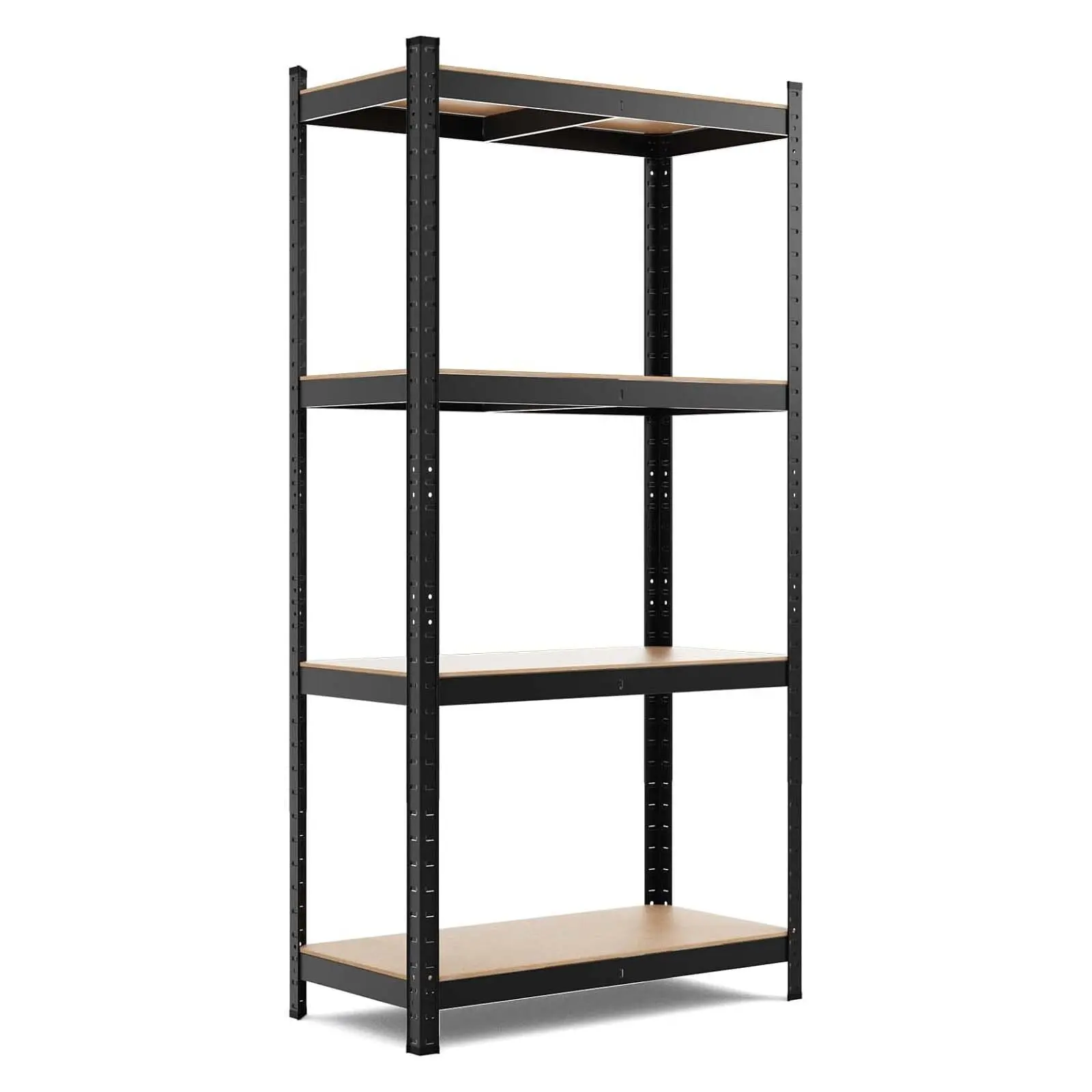 Robustes Regal, 4-stufiges Lagerregal mit Metallrahmen, Metallregal, maximale Belastung 720 kg, schraubenloses Regal