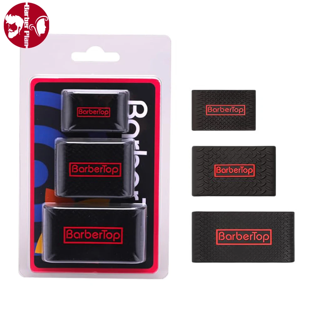 살롱 미끄럼 방지 이발 클리퍼 그립 밴드 슬리브 프로 헤어 클리퍼 거치대 커버, 미용 도구, 이발소 액세서리, 3 개/세트 