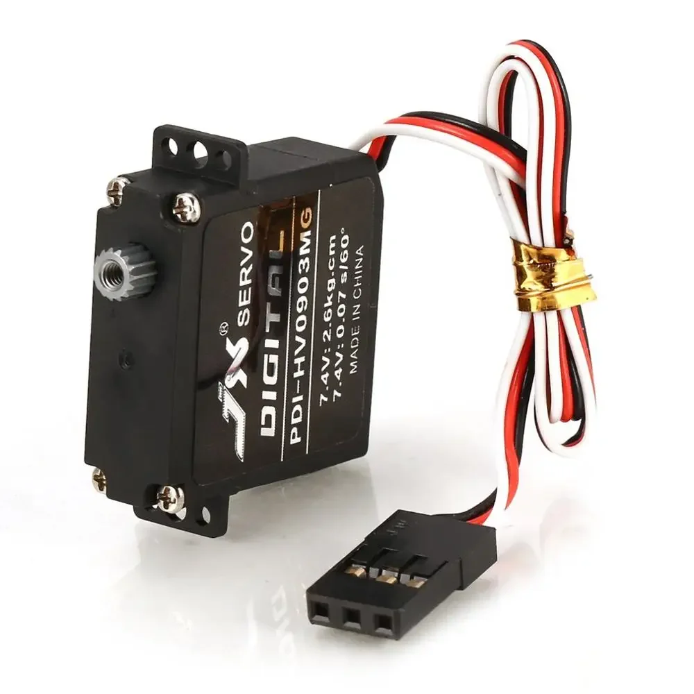 JX 2.6kg 미니 코어리스 서보 PDI-HV0903MG 디지털 메탈 기어 DC6  7.4V RC 자동차 고정 날개 비행기 레이싱 드론 부품 용 마이크로 모터