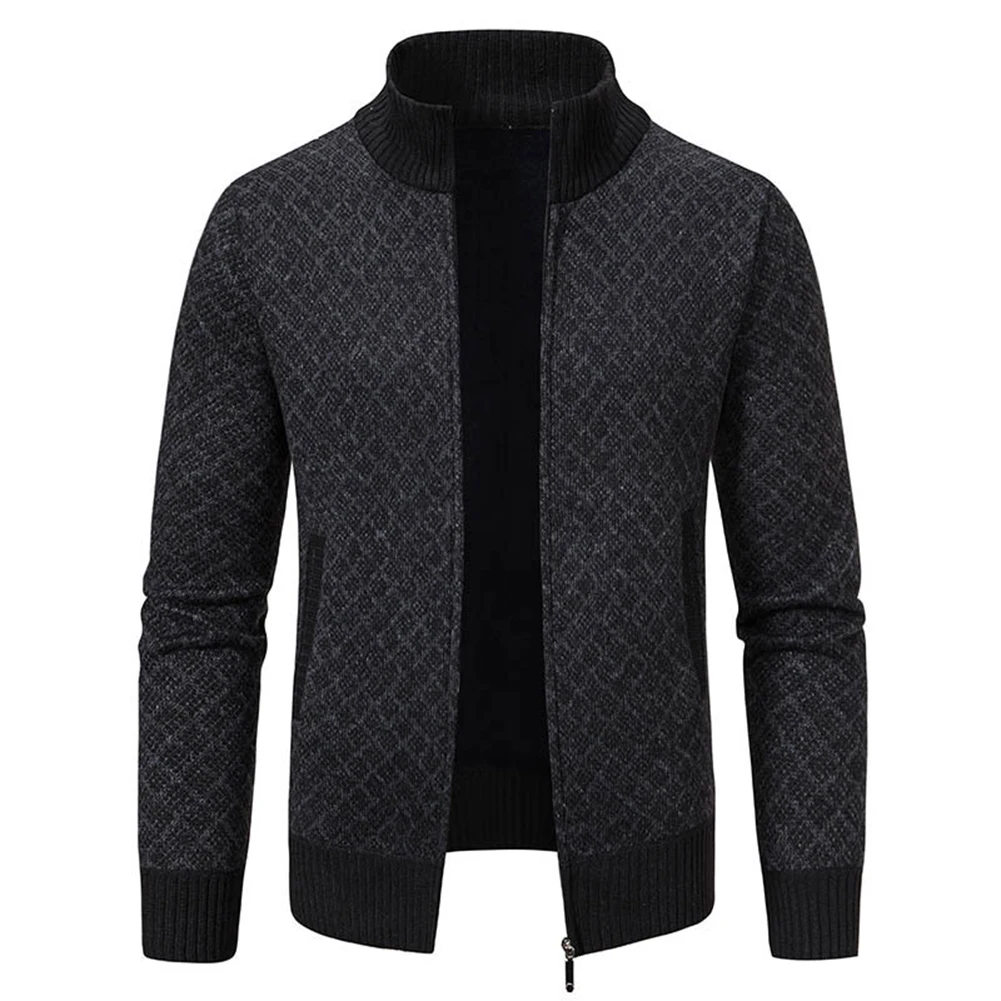 

Cardigan Mens Autumn Spring Zip Casual Coat Daily Jumper Knitted Knitwear Regular Slim Fit Solid Color Fashion