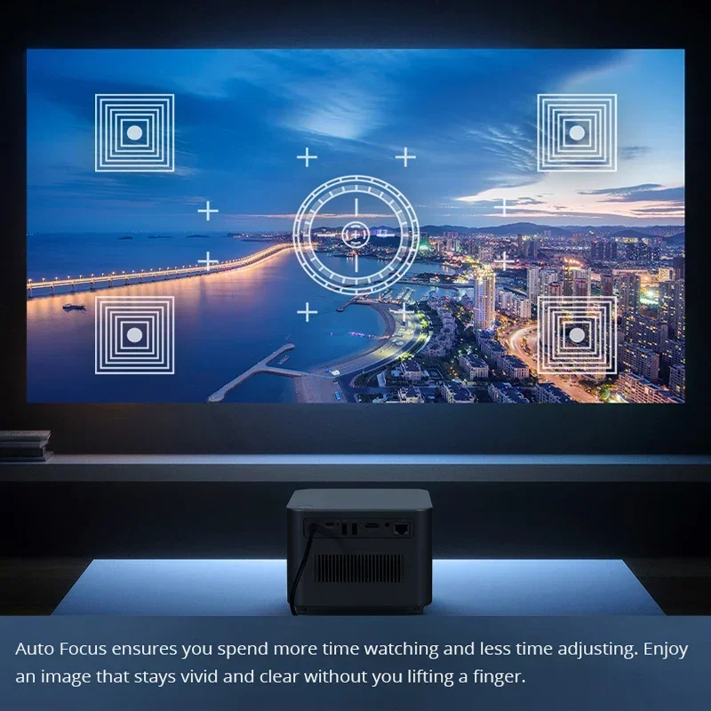 Vivicine A6 Full HD 4K Home Theater Video Projector Smart WiFi Bluetooth Android 9.0 1080P 1920x1080P portable projector