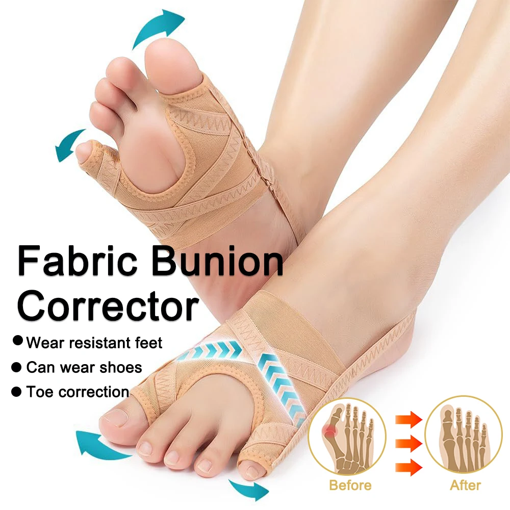 Fabric Bunion Corrector Adjustable Breathable Hallux Valgus Sleeve Spacer Corrector Toes Separators Bunion Socks Straightener