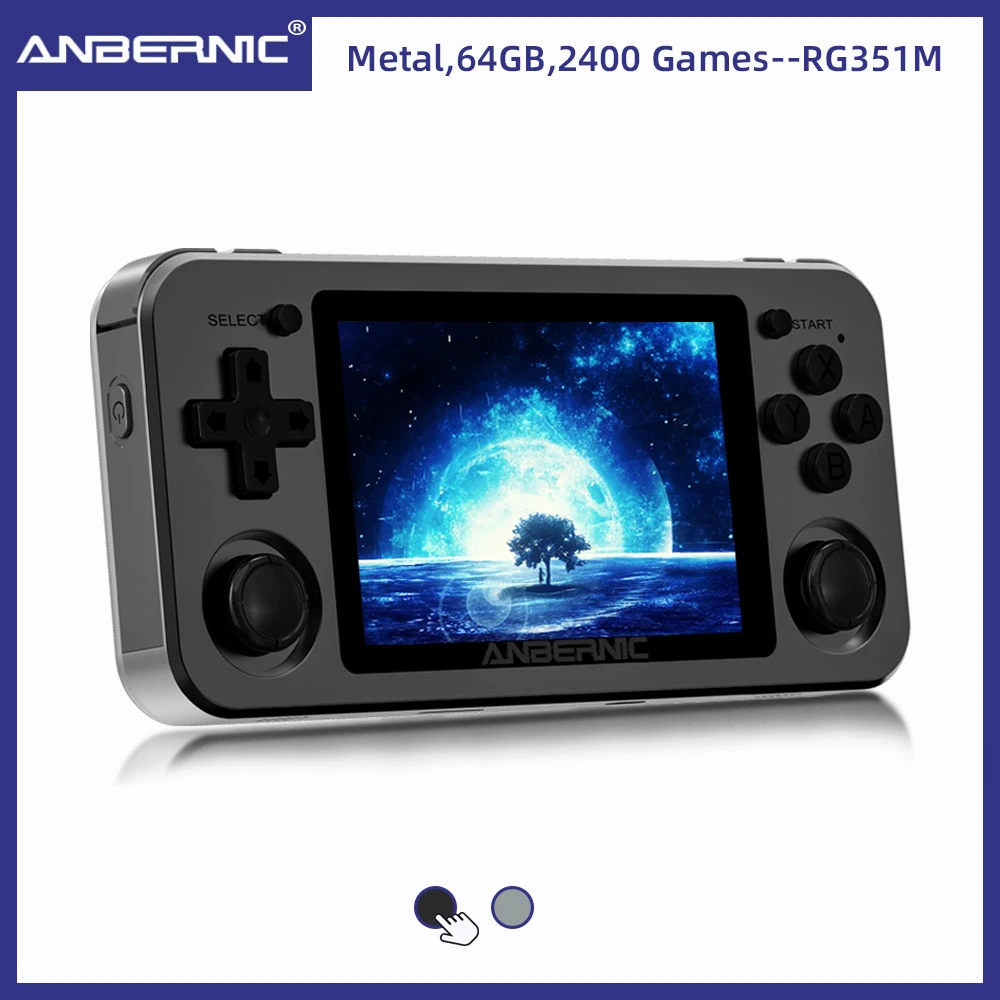 Anbernic Rg351m New Version Wifi Ps1 Retro Game 2400 Games 64g Games Rg351p  -upgrade Version Rk3326 N64 Pocket Game Player 351m - Handheld Game Players  - AliExpress
