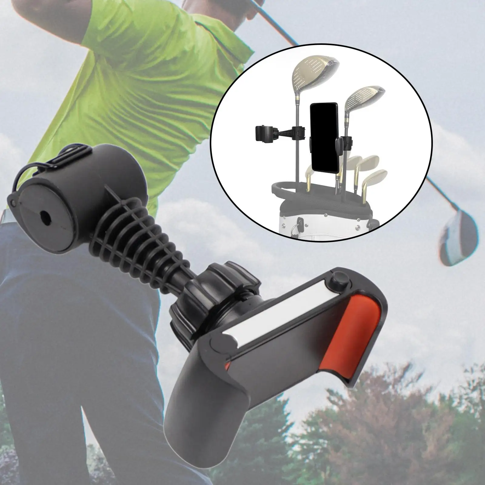 Golf Phone Holder Clip Tool Sturdy Selfie Clip Replace Alignment Sticks Bracket