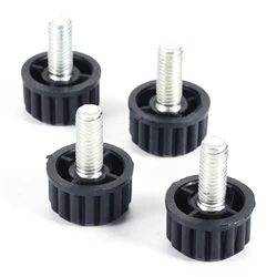 4pcs Furniture Levelers Feet Thread Screw M8*21mm Adjustable Diameter Base 25mm Balance Stem Rack Table Chair Sofa Protect Floor