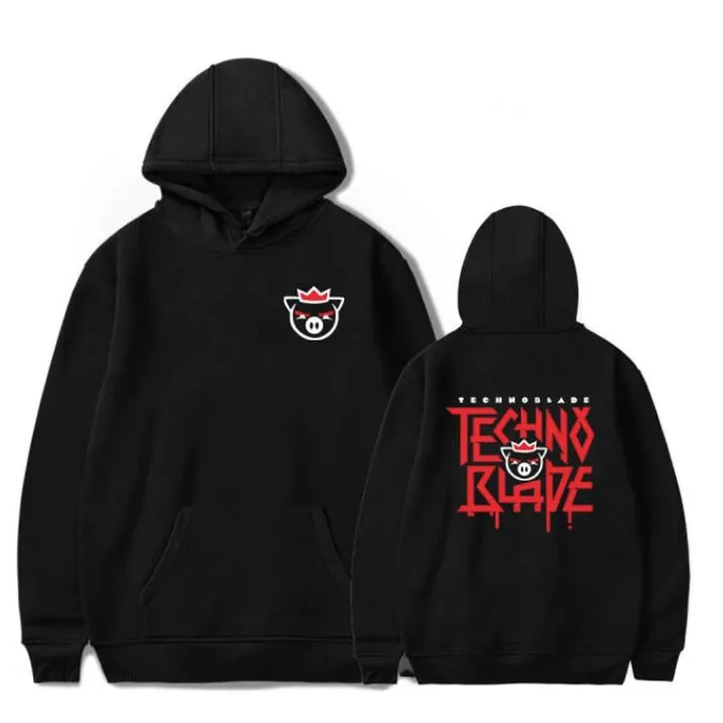 

Technoblade merch funny hoodie hip hop graphic sweatshirts harajuku sweater poleron hombre streetwear oversized clothes 2024