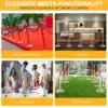 8 PCS Stainless Steel Stanchion Post Queue 5 ft Red Velvet Rope Red Carpet Ropes and Poles Crowd Control Barriers for Red 6