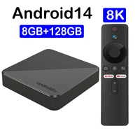 Android 14 T8 Smart TV Box Bluetooth 5.4 Rockchipp 3518 8K Ultra Dual Wi-Fi 5G Многоязычный Google Voice Потоковое медиаплеер