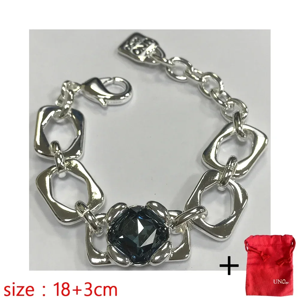 Unode50 정교한 체인 클래식 심플한 보석 세팅, 가벼운 고급스럽고 아름다운 숙녀용 커플 팔찌, 플러스 가방 선물
