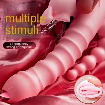 3 In 1 Dildo Rabbit Vibrator Waterproof USB Magnetic Rechargeable Anal Clit Vibrator Sex Toys for Women Couples Sex Shop 2