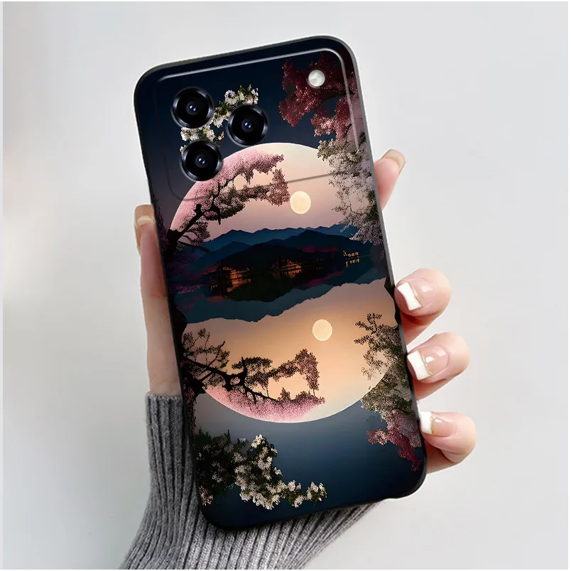 Cute Love Rabbit Cartoon Black Soft Silicone Protective Phone Case