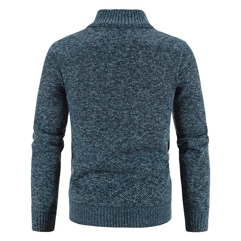 

Fall Men Sweater Stylish Men's Full Zip Knitted Cardigan with Pockets Solid Color Long Sleeve Sweater for Casual Workout Outfits