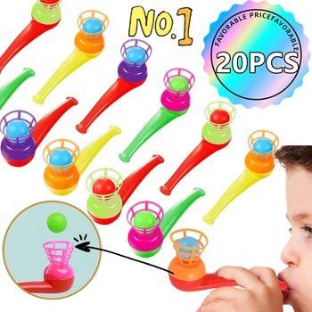 20PCS Tubo di Colpo Sospeso Colpo Palla Asta Gioco Per Bambini Equilibrio Formazione Galleggiante Soffiare Palla Magia Dangolare Famiglia Giocattolo Per Bambini 1