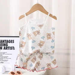 2024 Kids' Summer Cotton Vest & Shorts Loungewear Set - 100  3T (03)