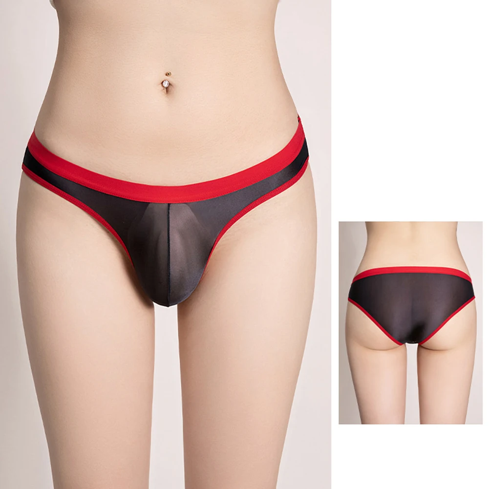 

High Quality Pouch Elastic Panties Men Bikini Bottom See Through Sexy Silky Briefs Sheer Lingerie Low Rise Underwear 2023