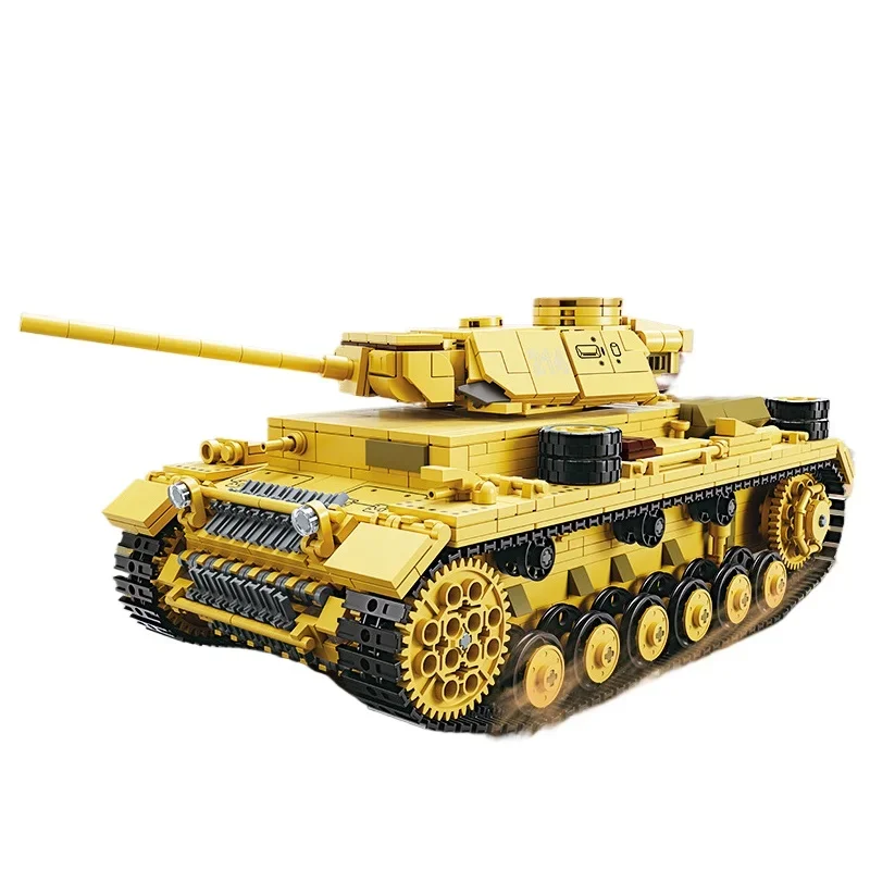 WW2 Military Classic Model German Panzerkampfwagen Ⅲ Tank No. 3 Collection Model Building Blocks Bricks Toys Gifts