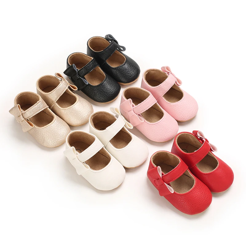 

New Fashion Newborn Red Baby Shoes Non slip Rubber Sole Girls' Shoes Elegant and Noble Casual Baby First Step Shoes